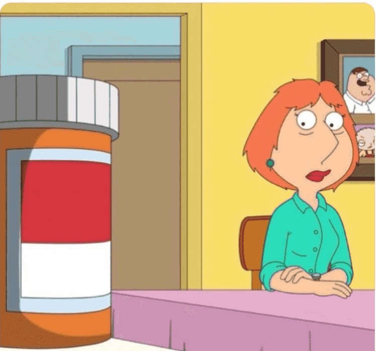 family guy louis pills meme template
