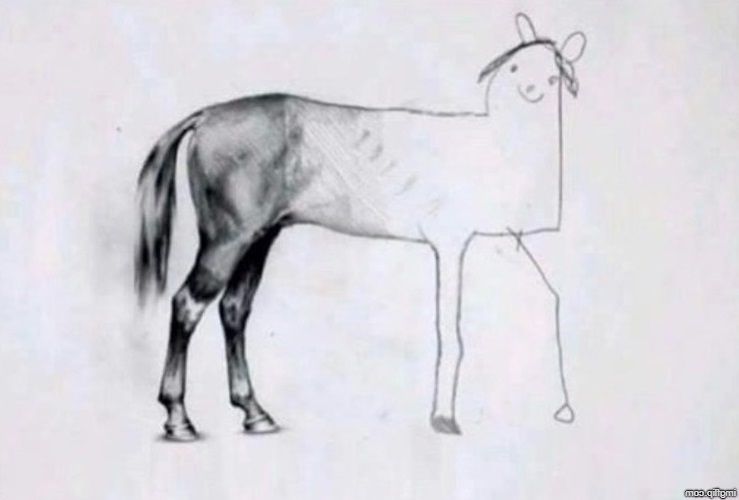 horse drawing meme template