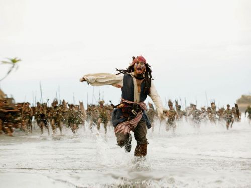 jack sparrow being chased meme template