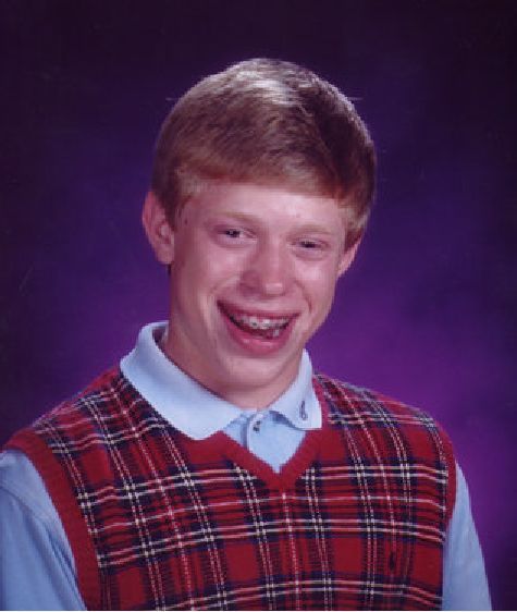 bad luck brian meme template