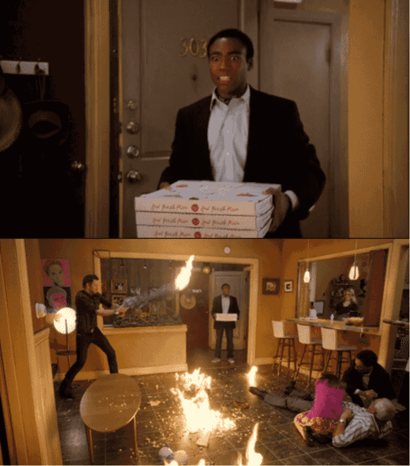 community fire pizza meme meme template