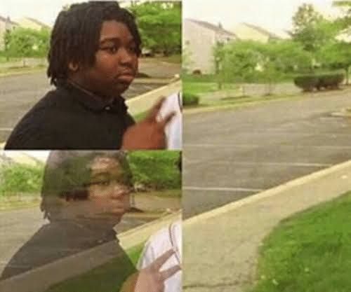 disappearing kid gif meme template