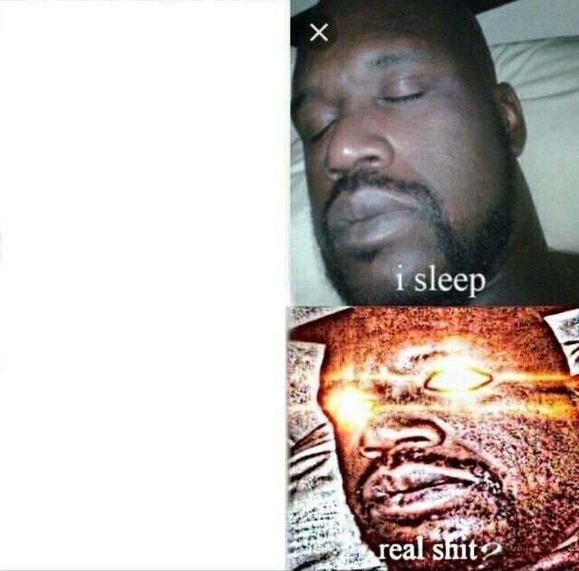 sleeping shaq meme template