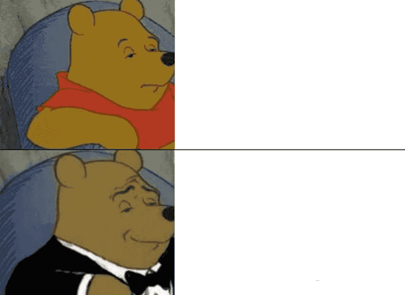 tuxedo winnie the pooh meme template